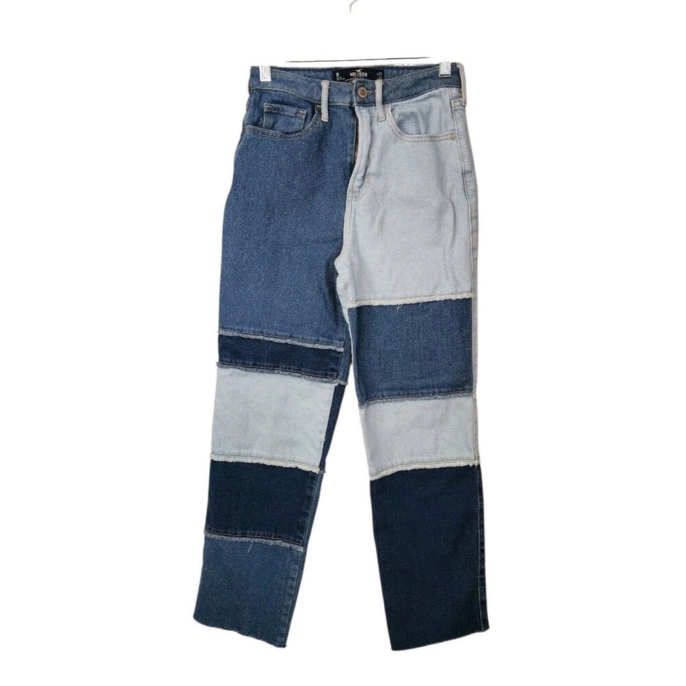 Hollister Jeans Woman's Size 25 Ultra High Rise Patchwork Denim Straight
